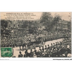AVHP4-0242-ROYAUME-UNI - Funérailles de S-M EDOUARD VII - Le carrosse de la reine alexandra suivant le corbillard