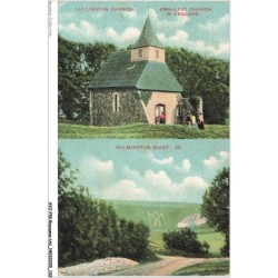 AVJP18-1059-ROYAUME-UNI - Lullington church - Smallest church in england - Wilmington giant