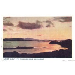 AQBP3-0247-ROYAUME-UNI - sunset glory over rhum and eigg from arisiag
