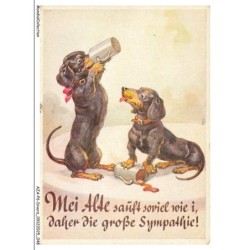 AZAP6-0482-CHIEN - Teckel - Biere