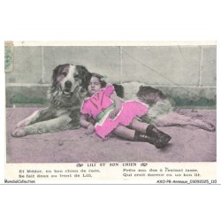 AXOP8-0911-ANIMAUX - Lili et son chien - Et médor en bon chien de race