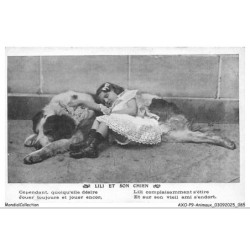 AXOP9-0958-ANIMAUX - Lili et son chien - Cependant quoiqu'elle désire