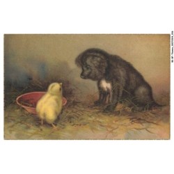 BK-BFP1-0470-ANIMAUX - Chien et poussin