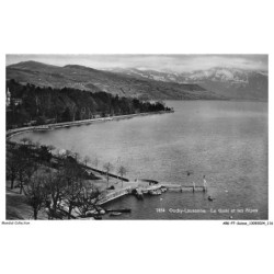 ARKP7-0510-SUISSE - OUCHY-LAUSANNE - le quai et les Alpes