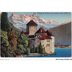 AEHP3-0255- SUISSE - CHÂTEAU DE CHILLON ET LES DENT DU MIDI - 3260 m