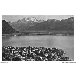 ARKP9-0599-SUISSE - MONTREUX - Vue générale et dent du Midi