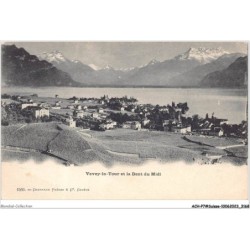 ACH-P7-SUISSE- 0579 - VEVEY la tour et la dent du midi