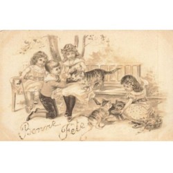 CHATS AC-MK961 BONNE FETE ENFANTS ET DES CHATS