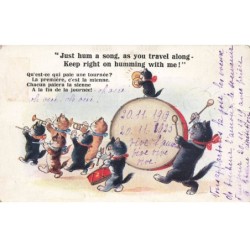 CHAT -FG46694 CHATS CAT BLACK JUST HUM A SONG ORCHESTRE PAR BARNES