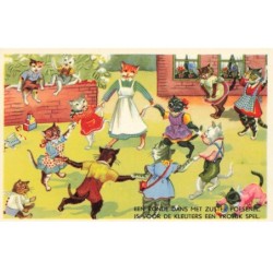 CHATS -MK41506 CHATS HUMANISERS EN RONDE DANSES JOUETS