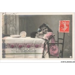 AV-BFP2-0753 - ANIMAUX - Chat - Le déjeuner de Minette n°V