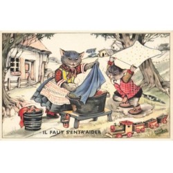 CHATS -MK46785 CHATS LINGES JOUET TRAIN