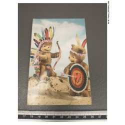 BK-BFP1-0504-ANIMAUX - Ours - Systeme MUSICAL Ours deguise en indiens