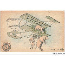 AV-BFP2-0734 - ANIMAUX - Cochons dans un avion - Charcuteurie de Luxe Velly - Publicité