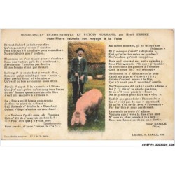 AV-BFP2-0740 - ANIMAUX - Cochon - Monologues humoristique en patois normand, par H. Ermice