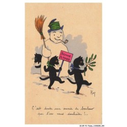 CG-BFP3-1125-CHATS - C'est toute une année de bonheur - Bonhomme de neige