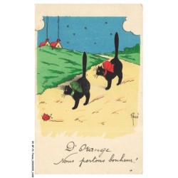 BY-BFP2-1100-CHAT - D'ORANGE NOUS PORTONS BONHEUR - CHAT RENE