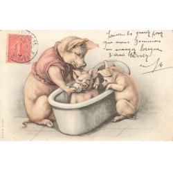 COCHONS -MK41592 COCHONS HUMANISERS BAIGNOIRE LE BAIN