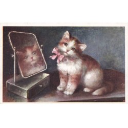 CHATS -MK46778 CHAT MIROIR