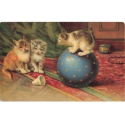 CHATS -MK39779 TROIS CHATONS JOUET BALLON