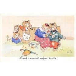 CHAT -35289 CHATS CAT KATZE CHATS HUMANISES ENFIN SEULS  PAR ILLUSTRATEUR ANDRE LUCE