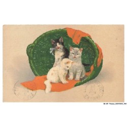 BK-BFP1-0394-ANIMAUX - Groupe de chats - panier