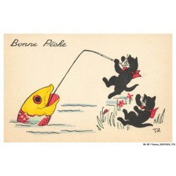 BK-BFP1-0390-ANIMAUX - Bonne peche - chats par Til