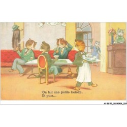 AY-BFP1-0163-CHAT - ON FAIT UNE PETITE BELOTTE - Chats habillés