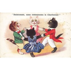 CHATS NOIRS -FG35045 CAT BLACK KATZEN RONDE DE CHATS QUI DANSENT LE CHARLESTON