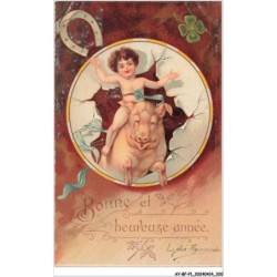 AY-BFP1-0161-COCHON - BONNE ET HEUREUSE ANNEE