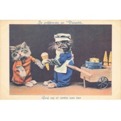 CHATS -MK39775 JE PREFERERAIS UN PANACHE CHATS HUMANISER GLACE