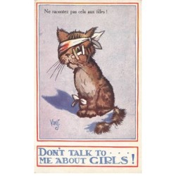 CHATS AC-MK881 NE RACONTEZ PAS CELA AUX FILLES CHAT BORGNE HUMOUR