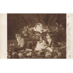 CHATS AC-MK929 SALON DE PARIS PARMI LES FLEURS L HUBER