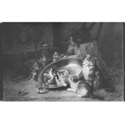 CHATS AC-MK894 SALON DE PARIS 1912 CHATS ET CUIVRE