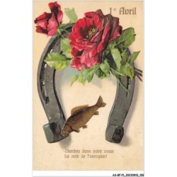 AS-BFP1-0079 - Animaux - Poisson - 1er avril - Cherchez dans votre Cœur le nom de l'envoyeur