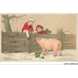 AS-BFP1-0074 - Animaux - Cochon - Bonne année - Enfants