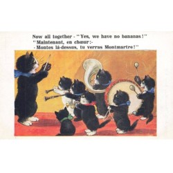 CHATS NOIRS -FG35018 CAT BLACK KATZE TU VERRAS MONTMARTRE ORCHESTRE