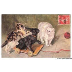 CI-BFP3-1176-CHAT - Le lapin et les chats - Le pousse-pousse
