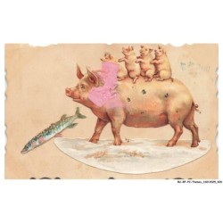 BU-BFP2-0322-ANIMAUX - Cochons - 1er avril - Vendu en etat