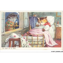 AY-BFP1-0184-CHAT - AU CLAIR DE LA LUNE - Chats habillés