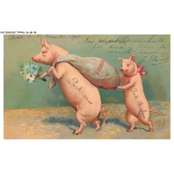 BU-BFP2-0318-ANIMAUX - Cochons - Porte bonheur