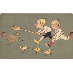 OISEAUX -MK46742 ENFANTS BALAI POULE POUSSINS