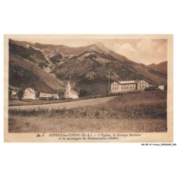 BX-BFP1-0101-05 - ASPRES-LES-CORPS - L'église - Le groupe scolaire et la montagne de rochecourbe