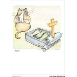 AHWP2-0164 - CHAT - hin - ti mimite - dessin original de hin