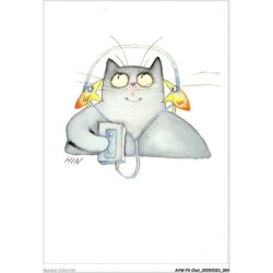 AHWP2-0143 - CHAT - hin - ti mimite - dessin original de hin