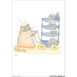 AHWP2-0162 - CHAT - hin - ti mimite - dessin original de hin
