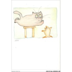 AHWP2-0160 - CHAT - hin - ti mimite - dessin original de hin