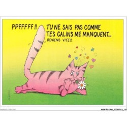 AHWP2-0207 - CHAT - ppfffff!! tu me sais pas comme tes calins me manquent  - félin pour l'autre ! - daniel mennebeuf