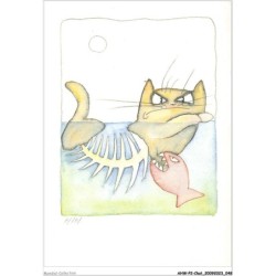 AHWP2-0165 - CHAT - hin - ti mimite - dessin original de hin