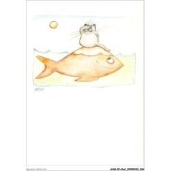 AHWP2-0163 - CHAT - hin - ti mimite - dessin original de hin